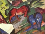 Franz Marc Red and Blue Horse (mk34) oil painting picture wholesale